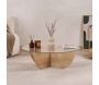 Table basse en aggloméré et verre trempé Liya - HANAH HOME