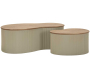 Table basse en bois d'hévéa Frankfurt (Set de 2)
