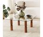 Table basse en bois massif et verre - 6