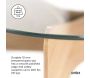 Table basse en bois et verre Madera - 6