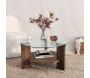 Table basse en bois et verre Mondo - HANAH HOME