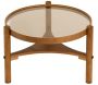 Table basse en bois et verre trempé Clover