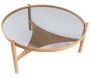 Table basse en bois et verre trempé Clover