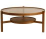 Table basse en bois et verre trempé Flora