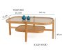 Table basse en bois et verre trempé Godiva - ASI-2717
