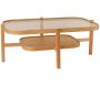 Table basse en bois et verre trempé Godiva