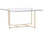 Table basse carré en verre 80 x 80 cm Hybrid