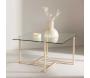 Table basse carré en verre 80 x 80 cm Hybrid - VENTURE HOME