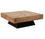 Table basse carrée en pin recyclé REWOOD