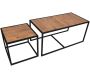 Table basse imitation bois et métal Atlantis (Lot de 2) - 399,99