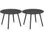 Table basse jardin ronde en acier Rio 50 cm (Lot de 2)