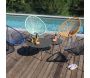 Table basse jardin ronde en acier Rio 50 cm (Lot de 2) - Alizé
