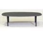 Table basse ovale en métal texturé noir - AUB-5601