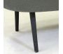 Table basse ovale en métal texturé noir - 6