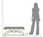 Table basse en métal Piramid 110 x 60 x 45 cm - MAU-0375
