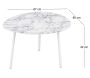 Table basse en métal imitation marbre Ovoid 67 x 60 cm - 6