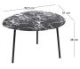 Table basse en métal imitation marbre Ovoid 58 x 51 cm - 7