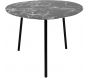 Table basse en métal imitation marbre Ovoid 67 x 60 cm - PRE-1292