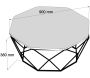 Table basse en métal plateau imitation marbre Diamond - ASI-0458