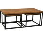 Tables basses modulables en bois recyclé et métal LOFT (Lot de 3) - AUBRY GASPARD