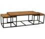 Tables basses modulables en bois recyclé et métal LOFT (Lot de 3)