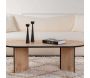 Table basse ovale en aggloméré Sable - 84,90