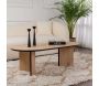 Table basse ovale en aggloméré Sable - HANAH HOME
