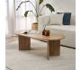 Table basse ovale en aggloméré Sable - HANAH HOME