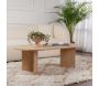Table basse ovale en aggloméré Sable - HANAH HOME