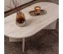 Table basse ovale en aggloméré Sable - 5