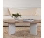Table basse ovale en aggloméré Sable - 94,90