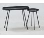Table basse ovale en métal noir - 7