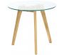 Table basse plateau en verre 50 cm