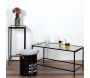 Table basse plateau en verre texturé Rosa - THE HOME DECO FACTORY