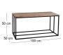 Table basse porte bûches en bois et métal Rondo - AUB-3203