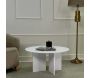 Table basse ronde 80 cm en aggloméré Leo - HANAH HOME