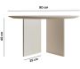 Table basse ronde 80 cm en aggloméré Leo - ASI-1992