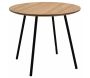 Table basse ronde en mdf avec plaquage frêne naturel