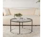 Table basse ronde en métal et verre Aurum - 6