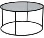 Table basse ronde en métal et verre Aurum
