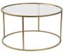 Table basse ronde en métal et verre Aurum