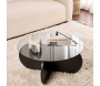 Table basse ronde en verre Aeris - HANAH HOME