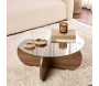 Table basse ronde en verre Aeris - HANAH HOME