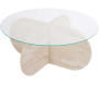 Table basse ronde en verre Aeris
