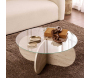 Table basse ronde en verre Aeris - HANAH HOME