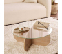 Table basse ronde en verre Aeris - HANAH HOME