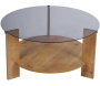 Table basse ronde en verre Clara