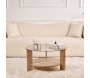 Table basse ronde en verre Clara - HANAH HOME
