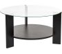 Table basse ronde en verre Clara