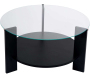 Table basse ronde en verre Clara
